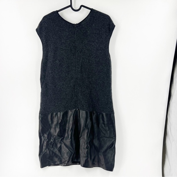 ✅ Ralph Lauren Black Label Silk Knit‎ and Leather Bottom Dress Size LARGE